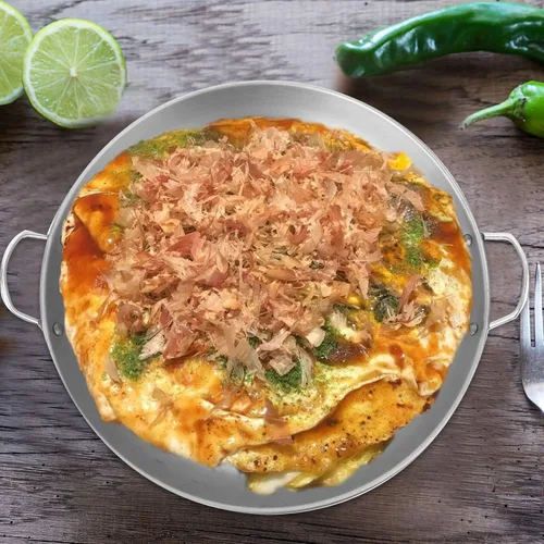Vista 9 de Cabilock Plato de hierro forjado de alta temperatura redondo barbacoa bistec olla compacta y fácil de limpiar
