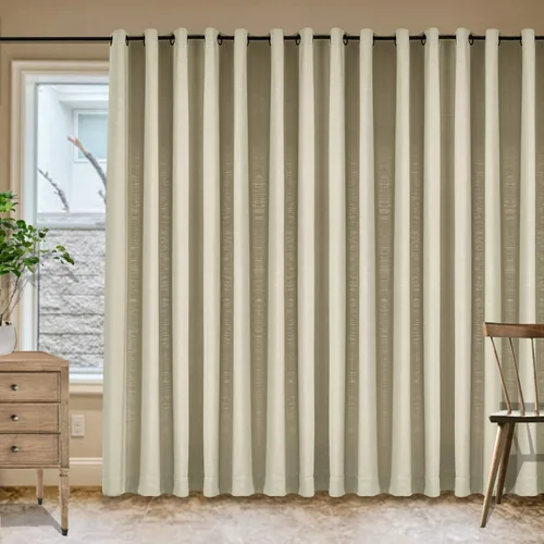 Vista 60 de Frelement Cortinas de lino de lino de bronce con ojales para interiores, tratamiento de ventanas para sala de estar, dormitorio, habitación