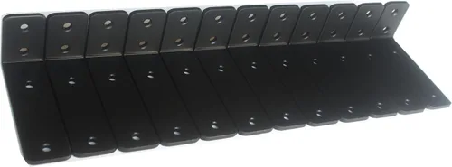 Vista 94 de Paquete de 2 soportes de estante en L de 6 pulgadas de largo x 4 pulgadas de alto x 1.5 pulgadas de ancho, 5 mm de grosor, soportes de estante