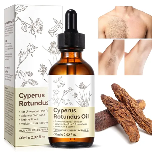 Vista 6 de Aceite Cyperus Rotundus para depilación, aceite Cyperus Rotundus para reducir el crecimiento del vello corporal, piel suave y depilación, hidratante