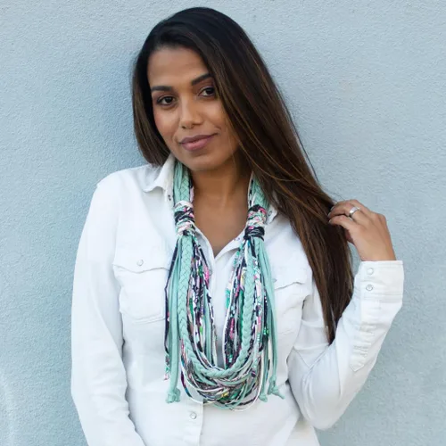Vista 7 de Dona Bela - Bufanda ligera para mujer, estilo reciclado, estilo Roxie de moda única