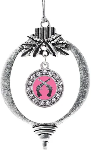 Vista 459 de Inspired Silver - Adorno de cromosoma 21 con dije de círculo de plata con joyas de circonita cúbica