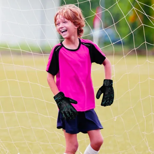 Vista 6 de BEAST RAGE Guantes de portero juvenil para niños, niños, niñas, guantes de portero de fútbol antideslizantes palma de látex de 4MM, agarre extra
