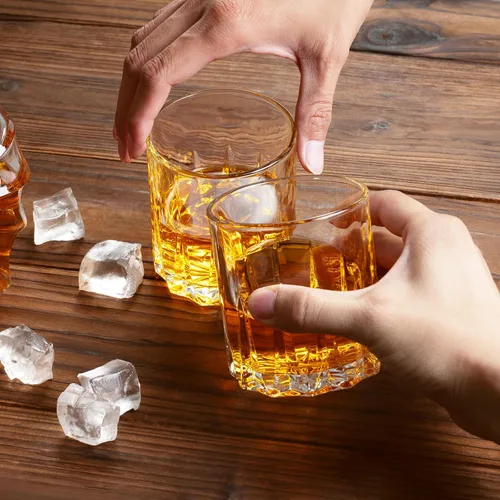 Vista 5 de Juego de 2 vasos de whisky de 11 onzas, vaso de bourbon, vasos de rocas