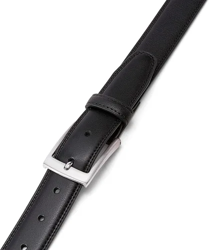 Vista 3 de MILORDE Cinturón de vestir de cuero genuino para hombre, hecho a mano, 100% cuero de vaca, diseños clásicos y modernos para trabajo, negocios y uso