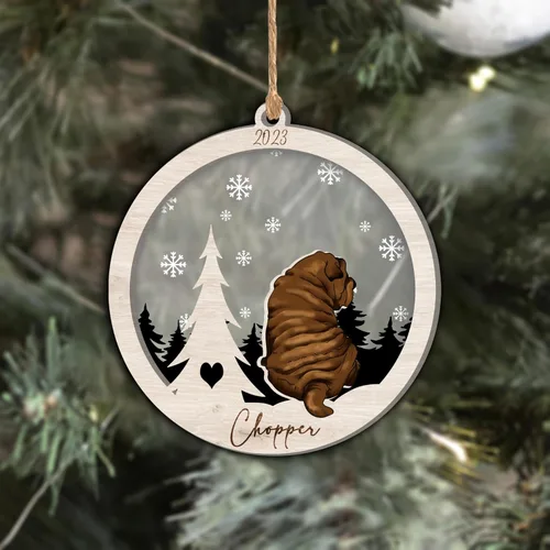 Vista 27 de Nazenti Adorno de Navidad conmemorativo personalizado, regalo personalizado de recuerdo de perro, condolencias por pérdida de mascotas, sabueso