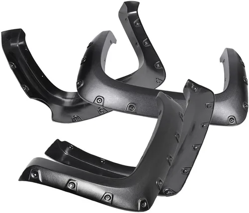 Vista 10 de Guardabarros estilo remache de bolsillo compatibles con Chevy GMC C/K 1500 1988-1998 Juego de 4 piezas de color negro texturizado