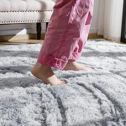 Vista 247 de Softlife Alfombra naranja para dormitorio, alfombra de felpa esponjosa para sala de estar para niñas, alfombra lanuda para niños, alfombra suave