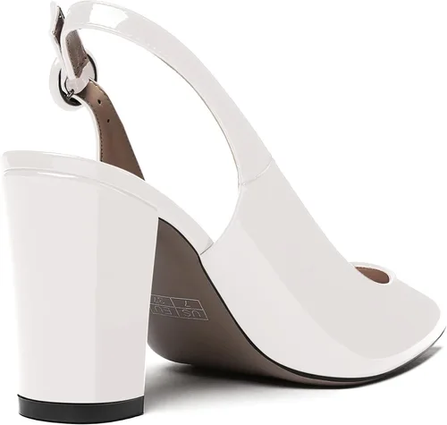 Vista 5 de WAYDERNS Zapatos de tacón alto con hebilla y hebilla para el tobillo y puntera puntiaguda gruesa de patente gruesa para mujer, 3 pulgadas