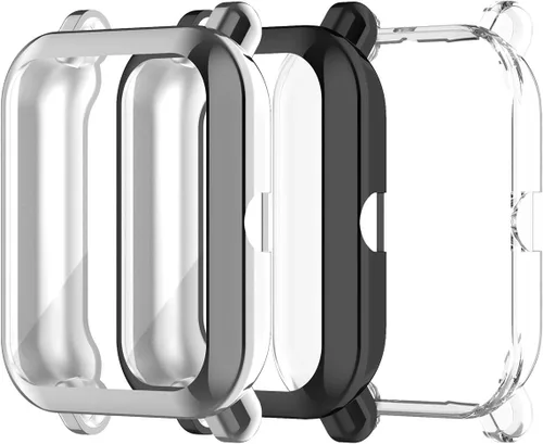 Vista 7 de Funda protectora de pantalla compatible con Amazfit GTS 2 Mini/Bip U Pro Smartwatch Accessories TenCloud Covers resistente a los arañazos cubierta