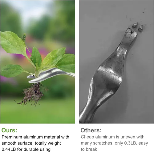 Vista 4 de SZHLUX Herramienta de deshierbe manual, herramienta de extracción de malezas prémium para jardín, herramienta de mano de jardinería con mango Verde