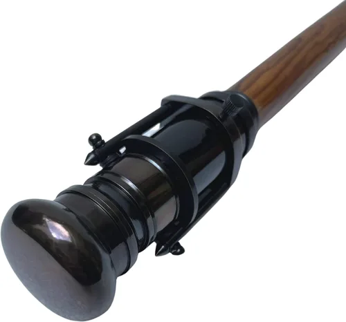 Vista 8 de Medieval Replicas Bastón de caminar con telescopio mango de latón plegable náutico bastón de madera ideal unisex