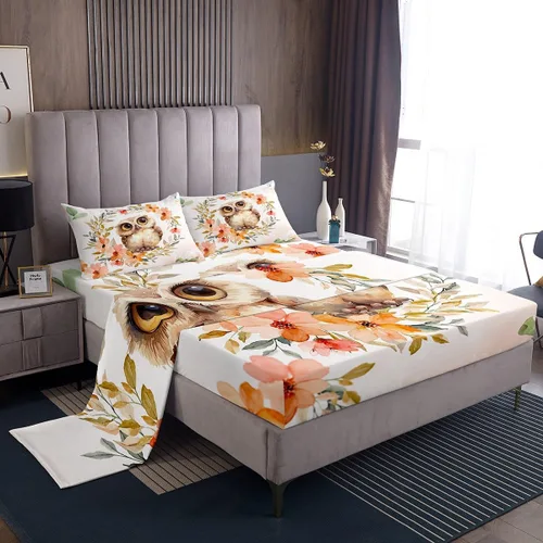 Vista 9 de Manfei Juego de sábanas con estampado de patas de perro, tamaño individual, juego de ropa de cama de huellas de animales para decoración de Multi 01