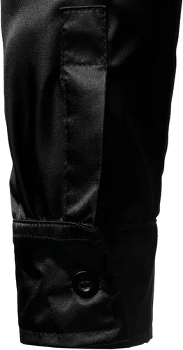 Vista 6 de Jogal - Camisa de vestir para hombre con lentejuelas plateadas, manga larga, botones, de los años 70, disfraz de fiesta o discoteca