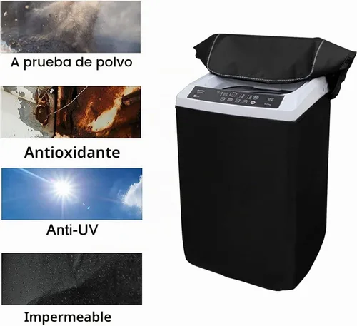 Vista 4 de Funda para lavadora, cubierta para lavadora/secadora para carga superior, resistente al polvo, impermeable, cubierta para lavadora totalmente