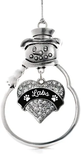 Vista 218 de Colgante de plata con diseño de Detroit con forma de corazón y muñeco de nieve con circonitas cúbicas