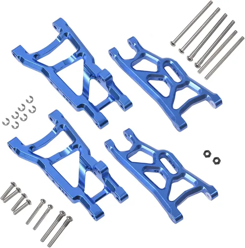 Vista 2 de Hosim Juego de brazos A de suspensión delantera y trasera de aluminio a control remoto, barra de amarre para 1/10 Slash 2WD RC Car Upgrade Parts Hop