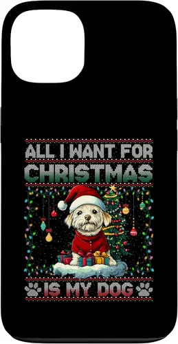 Vista 7 de Maltese Christmas Tree Lights Decorations Dog Lover Xmas Case for iPhone 17