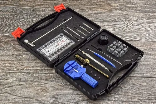 Vista 3 de Herramientas de reparación de relojes Kit de herramientas 288pcs Relojeros profesionales correas de reloj Abridor de primavera Barra de herramientas