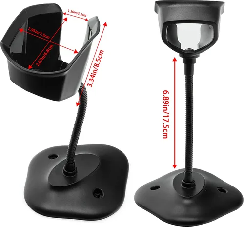 Vista 6 de Soporte universal para escáner de código de barras compatible con Zebra Symbol DS4308, DS2208, DS2278, DS4608, DS8108 - No de pedido: 20-71043-04R