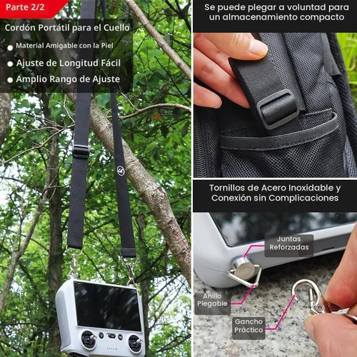 Vista 6 de Arzroic Cubierta protectora para parasol RC con cordón para el cuello para DJI Mini 3/Mini 3 Pro/RC Controlador Accesorios