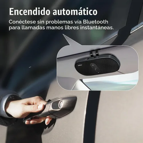 Vista 6 de Altavoz Bluetooth para coche manos libres: Altavoz Bluetooth de 6 W para teléfono celular - Kit de coche manos libres inalámbrico Soporte Siri