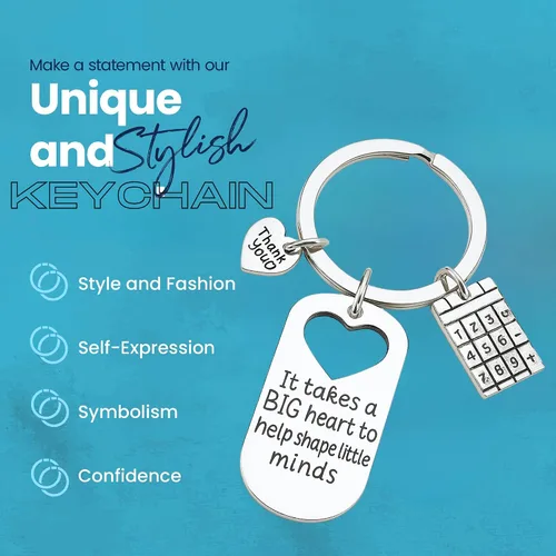 Vista 4 de Infinity Collection Teacher Charm Keychain, Teacher Gift - Show Your Teacher Appreciation, Teacher Keychain