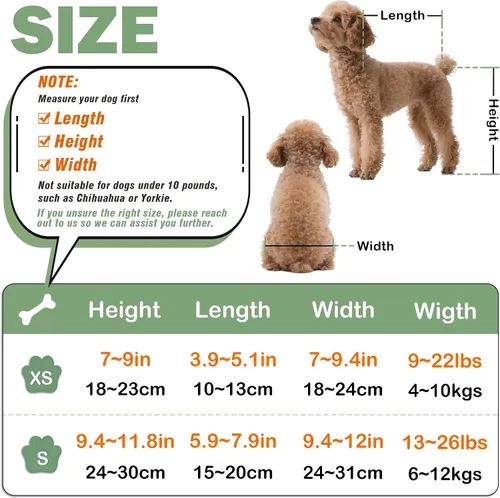 Vista 3 de Silla de ruedas para perros para patas traseras, carritos ajustables para perros con ruedas para patas traseras discapacitadas, tipo remolque