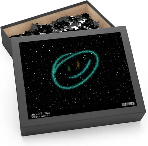 Vista 2 de Rompecabezas de 500 piezas con cara sonriente en el espacio