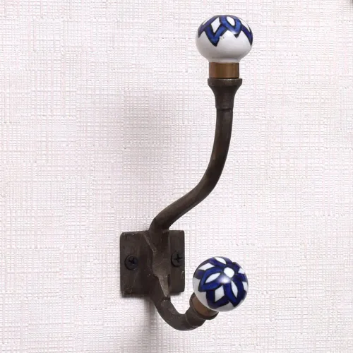 Vista 10 de Indian Shelf Ganchos de pared para colgar abrigos, ganchos de pared bohemios negros Perchero de pared Ganchos para colgar toallas Ganchos