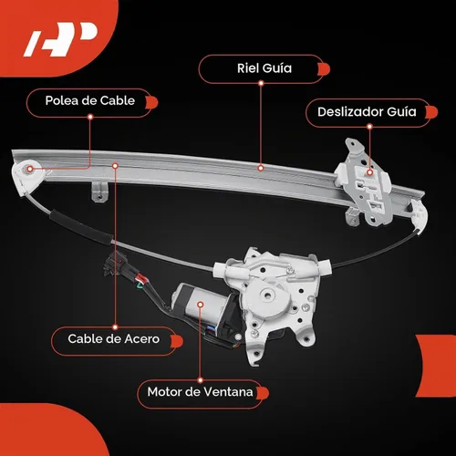 Vista 6 de A-Premium Regulador de Elevalunas Eléctrico con Motor Compatible con Nissan Tiida Versa 2007-2013 Lado del Conductor Delantero