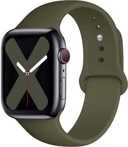 Vista 33 de Saucyi Compatible con Apple Watch Band 1.614 in 1.575 in 1.496 in 1.929 in 1.772 in 1.732 in 1.654 in, correa deportiva de silicona suave con cierre