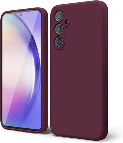 Vista 122 de oakxco Funda para teléfono Samsung Galaxy A12 con agarre de silicona líquida, linda delgada fina suave cubierta de gel de goma TPU lisa para mujeres