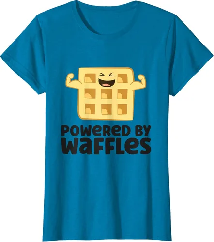 Vista 85 de Camiseta de gofres para el desayuno con diseño de gofres, Blanco, S