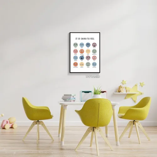 Vista 9 de Lienzo decorativo para pared, diseño bohemio de salud mental imprescindible para profesores, divertido póster de esquina social y emocional