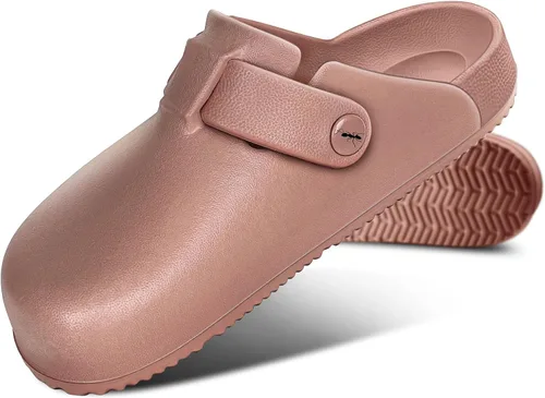 Vista 19 de KEMISANT Zuecos para Mujeres, Cómodas Sandalias Mules Pantuflas Zapatos de Enfermera y Jardín Unisex para Hombres Soporte Acolchado