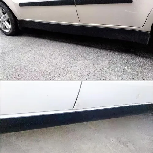 Vista 6 de muekzru 2 faldas laterales universales de 7.2 x 5.1 pulgadas para automóviles, faldas laterales universales de goma antiarañazos, protectores