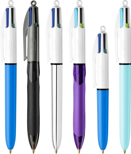 Vista 3 de BIC Bolígrafos retráctiles de punta media (0.039 pulgadas), 4 colores, 6 bolígrafos y cada bolígrafo contiene 4