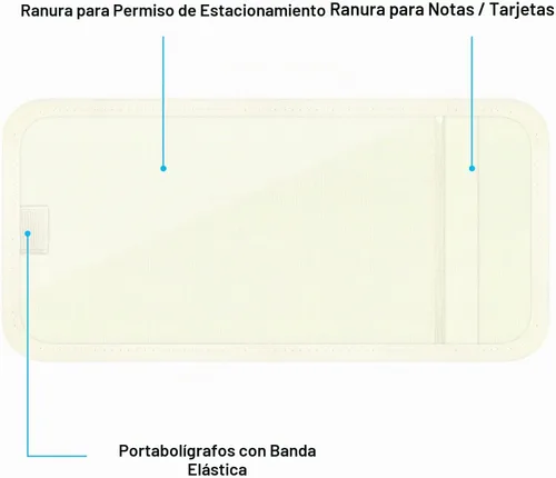 Vista 2 de Soporte de cartel para discapacitados para automóvil, parasol de automóvil, etiqueta de estacionamiento para discapacitados, color beige