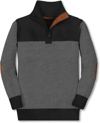 Vista 8 de Gioberti Suéter de punto 100% algodón con cuello abotonado para niños y niños Verde cazador