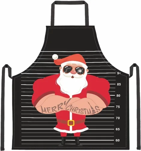 Vista 49 de Dreaweet Delantal de cocina unisex con cuello ajustable de Navidad