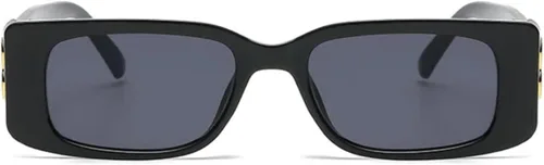 Vista 3 de DUPER, Lentes de sol rectangulares para mujer, lentes de sol rectangulares anchos, y2k, 90s, vintage, retro, moda, kardashian, Negro