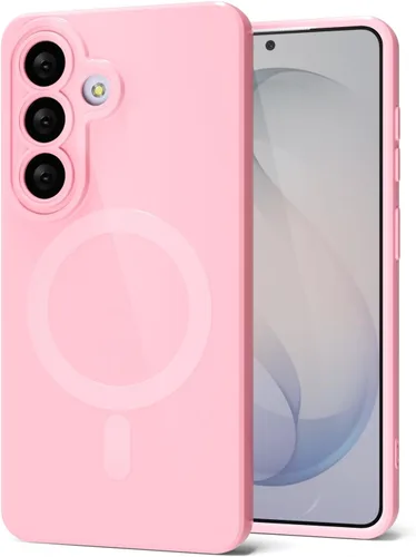 Vista 41 de Svanove Funda magnética de silicona para Samsung Galaxy S22, compatible con Magsafe, bonita funda para mujer, goma de gelatina brillante delgada