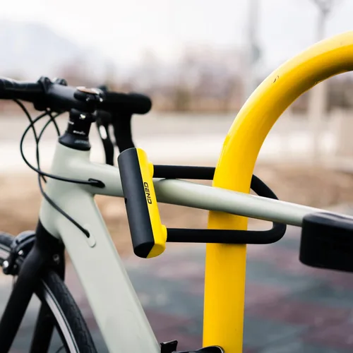 Vista 6 de GEND Candado antirrobo para bicicleta resistente con bloqueo en U endurecido de 0.638 in y cadena de 3 pies, bicicleta resistente a cortes