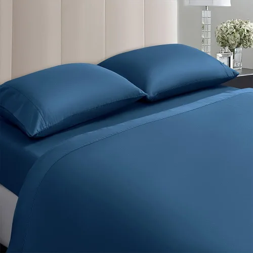Vista 10 de 100% Egyptian Cotton Sheets Queen Size Bed Sheet - 1000 Thread Count Long Staple,17 Inches Deep Pocket,Breathable & Cooling Sheets,Sateen Weave 4-Pc