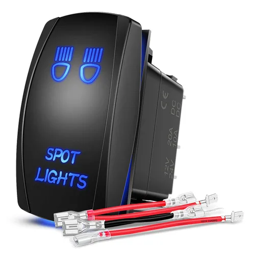 Vista 3 de Nilight Interruptor basculante de barra de luz de techo, interruptor de barra de luz LED, interruptor de barra de luz LED de 5 pines, interruptor