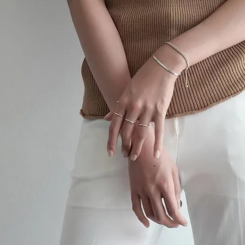 Vista 7 de CANDYFANCY Anillos delgados de plata de ley 925 de 0.039 pulgadas apilados por debajo de la rodilla para mujer, anillos apilables, tamaño 2.5-8.5