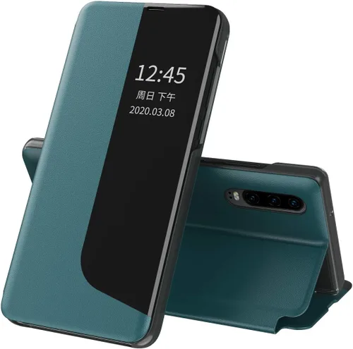 Vista 12 de Funda para Huawei P30 Pro, color negro Funda de piel con soporte, magnética, funda para teléfono para mujeres y hombres, protección a prueba