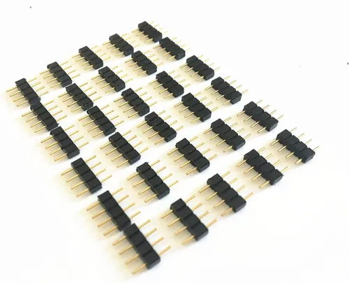 Vista 2 de 10 conectores hembra en forma de T de 0.394 in, 4 pines de 3 extremos para tira de luz LED RGB 5050 Flex (forma T)