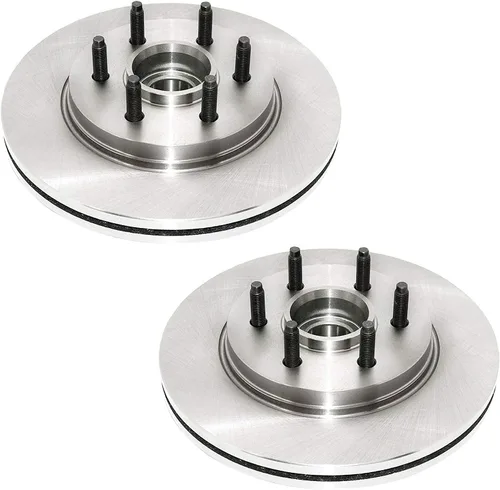 Vista 156 de Detroit Axle - Rotores de freno delantero para 04-13 Mazda 3 Rotores de frenos de disco 06-15 Mazda 5 Reemplazo: Rotor regular delantero de 11.81